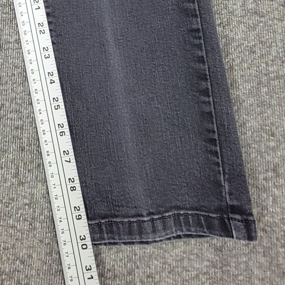 LL Bean True Shape Jeans Womens 12 MT Black High Rise Straight Leg Classic Fit - Picture 6 of 13